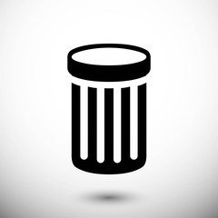 trash bin icon stock vector illustration flat design