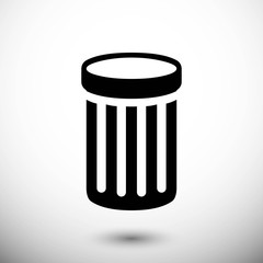 trash bin icon stock vector illustration flat design