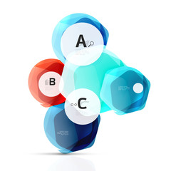 Abstract geometrical hexagon banner