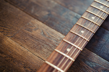 guitar rosewood fingerboard close-up