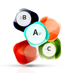 Vector glossy square elements