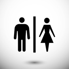 toilet man woman icon stock vector illustration flat design