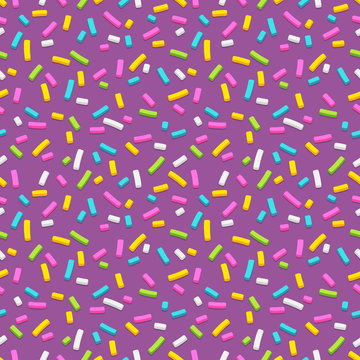 Seamless pattern with many decorative sprinkles