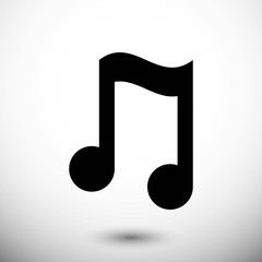 Music note icon stock vector illustration flat design