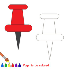 Page to be colored, simple education game for kids.