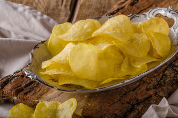 Potato chips product photography