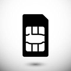 Sim card icon stock vector illustration flat design