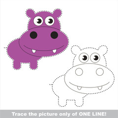 Page to be traced, kid tracing educational game.