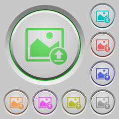 Fototapeta premium Upload image push buttons