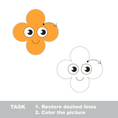 Vector trace educational game for preschool kids.