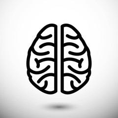 brain icon stock vector illustration flat design