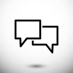 Speech Bubbles Icon. Chat pictogram icon stock vector illustration