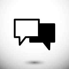 Naklejka premium Speech Bubbles Icon. Chat pictogram icon stock vector illustration