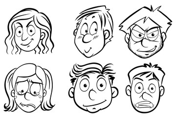 Six faces of human emotions