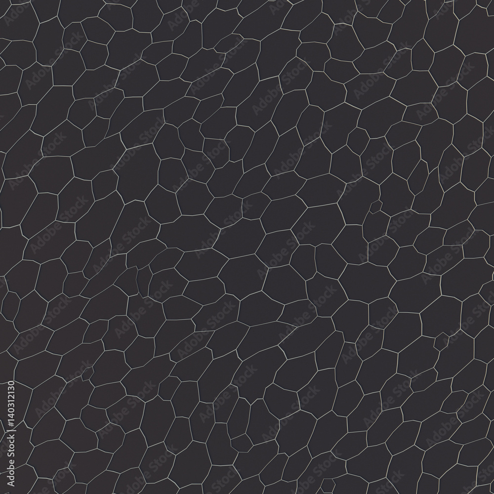 Aufkleber Abstract pattern on dark gray background. 3d rendering