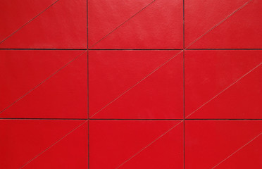 Fototapeta na wymiar Red Tiles wall pattern