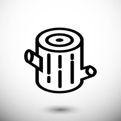 stump icon stock vector illustration flat design