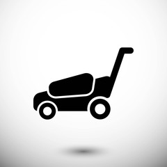 lawnmower icon stock vector illustration flat design