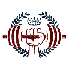 Dumbbell in hand for the gym