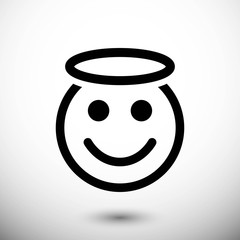 angel smile icon stock vector illustration flat design