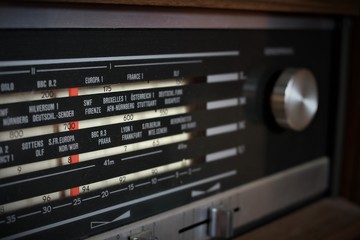 nobody, green, broadcast, frequency, record, day, music, horizontal, sound, bright, studio, light, old, obsolete, tuner, dial, technology, abstract, nostalgia, wave, receiver, fm, object, listening, s
