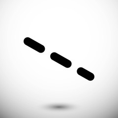 dash-dotted line icon stock vector illustration flat design