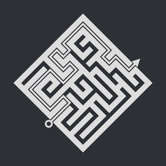 White maze on a black background.