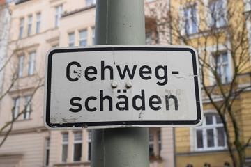 Obraz premium Gehwegschäden