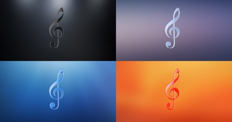 Obraz premium Music 3d Icon