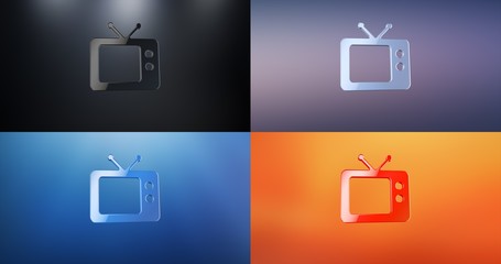 Television TV 3d Icon