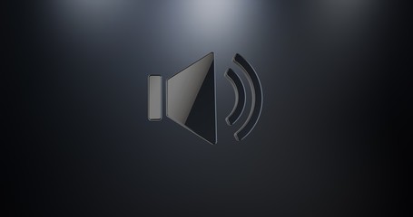 Audio Volume Black 3d Icon