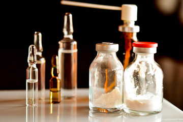 medical ampoules, syringes and vials