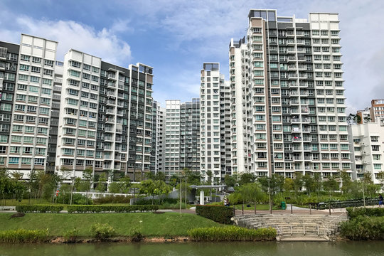 Singapore Public Housing Apartments in Punggol District, Singapore