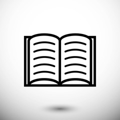 open book icon stock vector illustration flat design