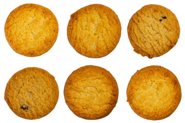 cookie set on a white isolated background.