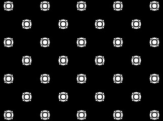 Ornament with elements of black and white colors. A