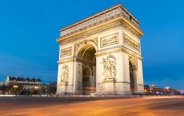 Fototapeta na wymiar The Triumphal Arch in evening, Paris.