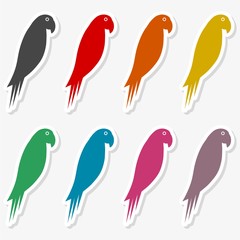 Macaw Bird Icon Flat Graphic Design - Illustration