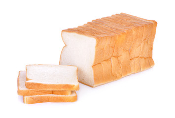 sliced bread isolated on white background