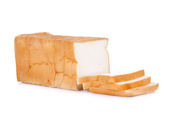 sliced bread isolated on white background