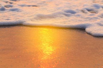 Sea waves hit the beach, sea landscape background, for graphic background..