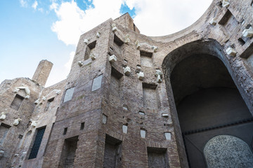 Old Roman baths in Rome, Italy