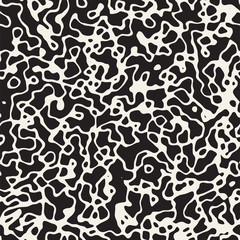 Noise Grunge Abstract Texture. Vector Seamless Black And White Pattern.