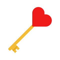 Flat icon unlocked heart padlock. Love padlock. Vector illustration.