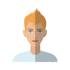 good looking man cartoon icon over white background. colorful design. vector illustration