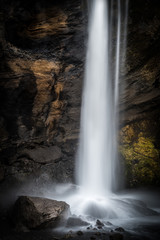 Fototapeta na wymiar The Secret Waterfall of Kvernufoss in Southern Iceland.