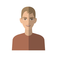 good looking man cartoon icon over white background. colorful design. vector illustration