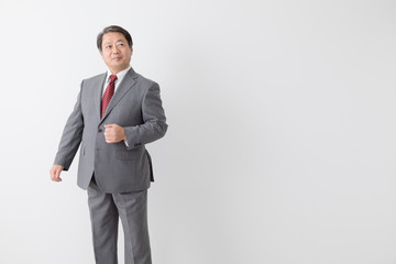 笑顔のビジネスマン、中年男性