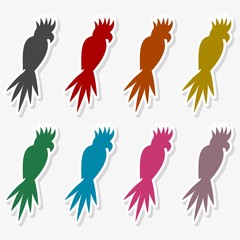 Vector cockatoo silhouette icon