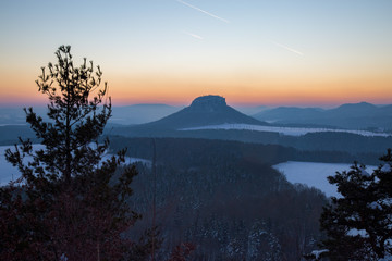Früher Morgen in der Sächsische Schweiz
